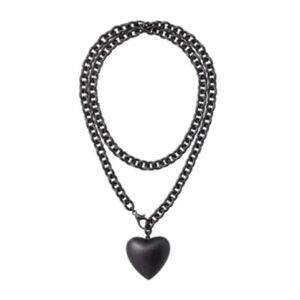 Roxanne Assoulin The Puffy Heart Necklace in Black